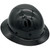 Dynamic Wolfjaw Full Brim Carbon Fiber Hard Hat with 8 Point Ratchet Suspension Shiny Black - Oblique Right