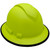 Pyramex Ridgeline Full Brim Style Hard Hat with Matte Lime Graphite Pattern - Edge Oblique Right