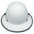 DAX Fiberglass Composite Hard Hat Full Brim White Matte Carbon Print - Edge Back