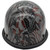 Skullgard Cap Style Fiberglass Hard Hat with Ratchet Suspension and Carbon Fiber American Flag Hydro Dip Design - Edge Back
