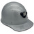 Skullgard Cap Style With Light Clip Ratchet Suspension Silver ~ Oblique Right