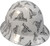 Don't Tread On Me White Type II Hydro Dipped Hard Hats Full Brim Style Oblique