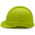 Left View Pyramex Ridgeline Cap Style Hard Hat with Matte Lime Graphite Pattern 