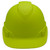 Front View Pyramex Ridgeline Cap Style Hard Hat with Matte Lime Graphite Pattern 