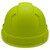 Back View Pyramex Ridgeline Cap Style Hard Hat with Matte Lime Graphite Pattern 