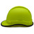 Left View Edge Pyramex Ridgeline Cap Style Hard Hat with Matte Lime Graphite Pattern 