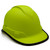 Oblique Right View Edge Pyramex Ridgeline Cap Style Hard Hat with Matte Lime Graphite Pattern 
