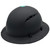 Fiber Reinforced Hard Hat Full Brim Matte Black - Oblique Left View