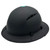 Fiber Reinforced Hard Hat Full Brim Matte Black - Oblique Left Edge View