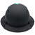 Fiber Reinforced Hard Hat Full Brim Matte Black - Front Edge View
