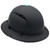 Fiber Reinforced Hard Hat Full Brim Matte Black - Oblique Right Edge View