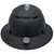 Fiber Reinforced Hard Hat Full Brim Matte Black - Back Edge View