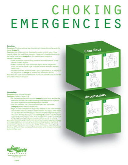 Choking Emergency Posters in ENGLISH  pic 1 Choking Emergency Posters in ENGLISH  pic 1