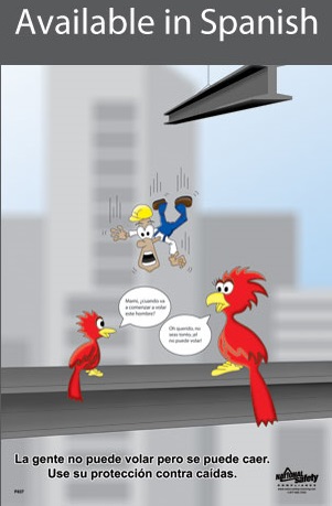 People Can't Fly Safety Poster in SPANISH  pic 1 People Can't Fly Safety Poster in SPANISH  pic 1