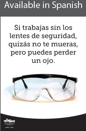 Eye Protection Safety Poster in SPANISH  pic 1 Eye Protection Safety Poster in SPANISH  pic 1