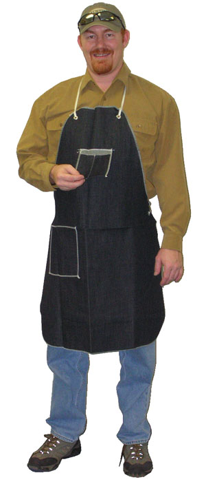 Blue Denim Apron, 1 Swing Chest Pocket & 1 Hip Pocket