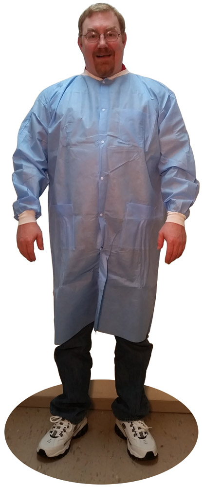 Sunlite Ultra Labcoat w/ 3 Pockets, Knit Collar & Cuffs   pic 2