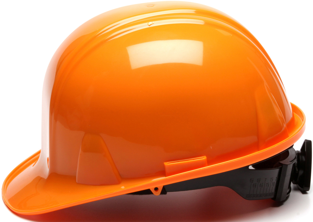 Pyramex Cap Style Hard Hats w/ RATCHET Suspension Orange
