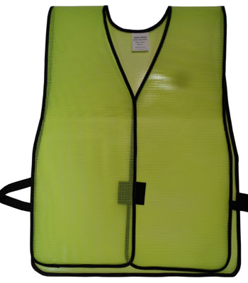 PVC Coated Plain Safety Vest Lime pic 2