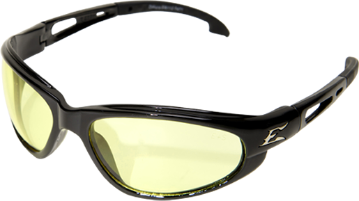 Wolverine (Dakura) Safety Glasses ~ Black Frame with Yellow Lens