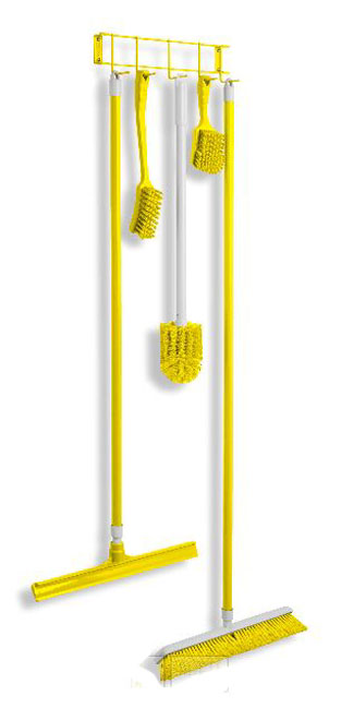 16 inch Utility / Sanitation Rack, (5) 2 inch Hooks