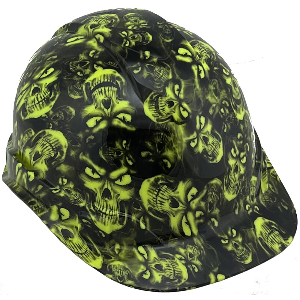 Hades Green Hydro Dipped Hard Hats Cap Style Oblique right Hades Green Hydro Dipped Hard Hats Cap Style Oblique right