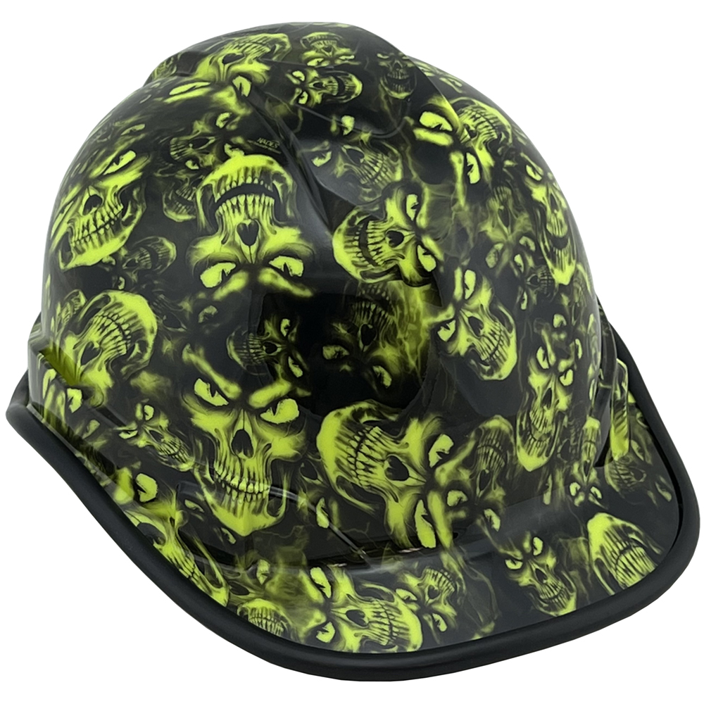 Hades Green Hydro Dipped Hard Hats Cap Style with edge Oblique right Hades Green Hydro Dipped Hard Hats Cap Style with edge Oblique right