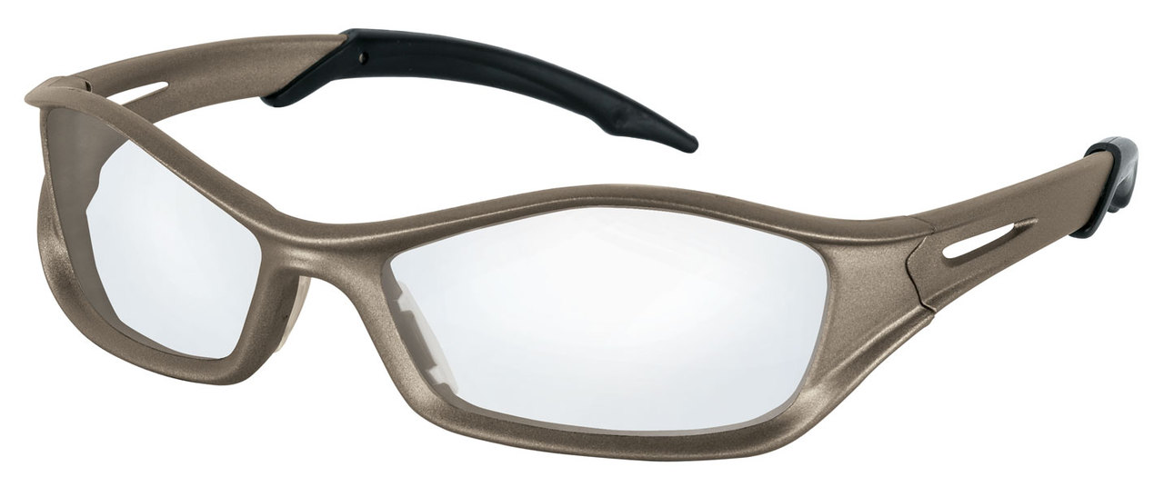 Crews Tribal Safety Glasses ~ Champagne Frame ~ Clear Anti-Fog Lens