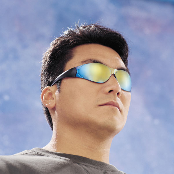 Crews Checkmate Safety Glasses ~ Rainbow Mirror Lens