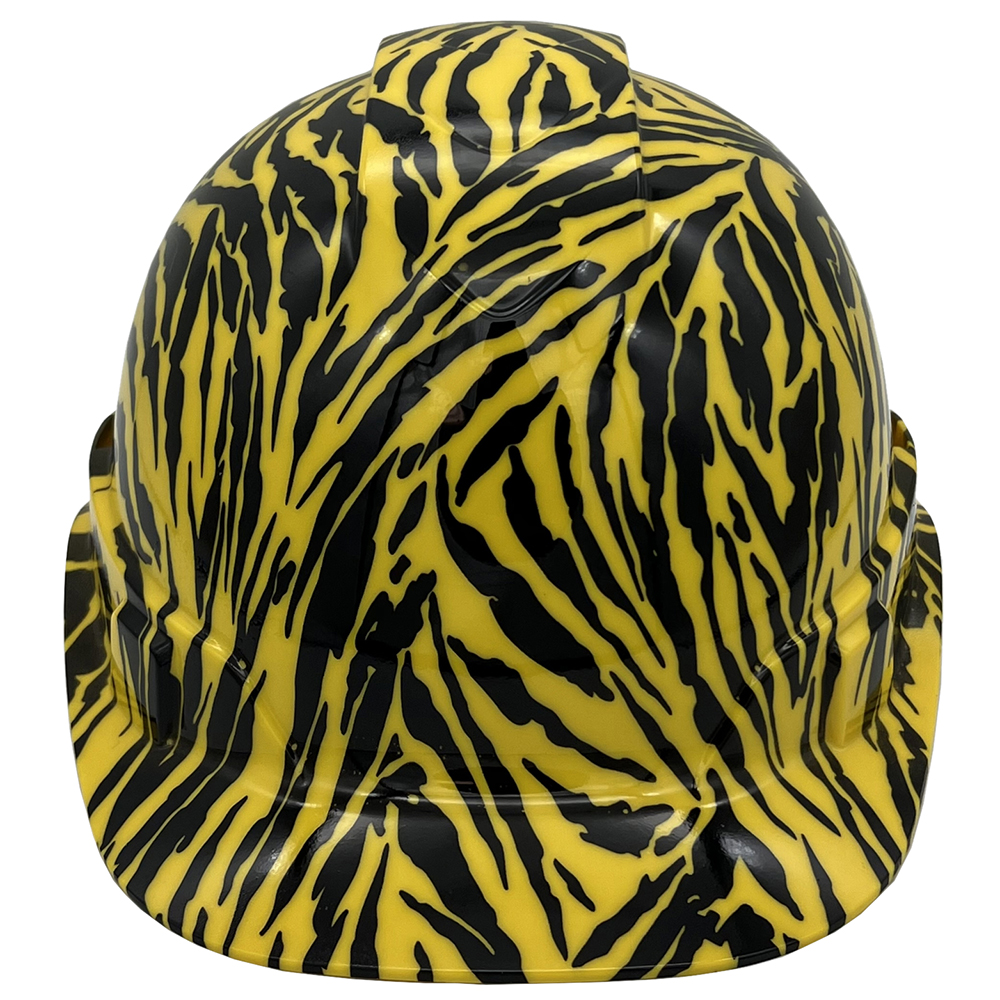 Tiger Yellow Hydro Dipped Cap Style Hard Hat - Front