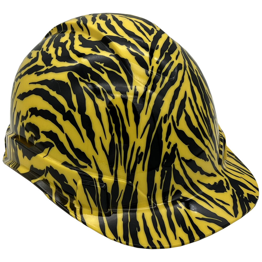 Tiger Yellow Hydro Dipped Cap Style Hard Hat - Oblique Right