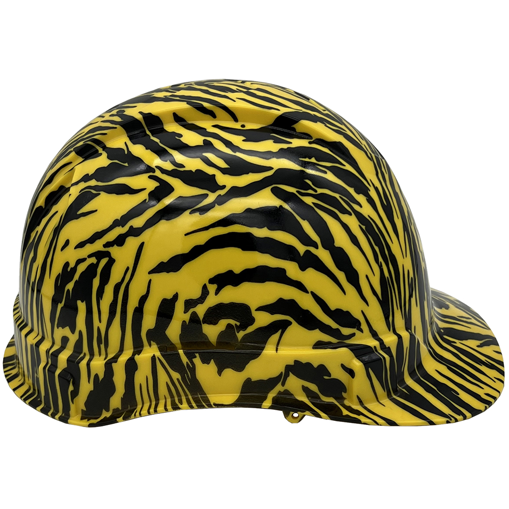 Tiger Yellow Hydro Dipped Cap Style Hard Hat - Right