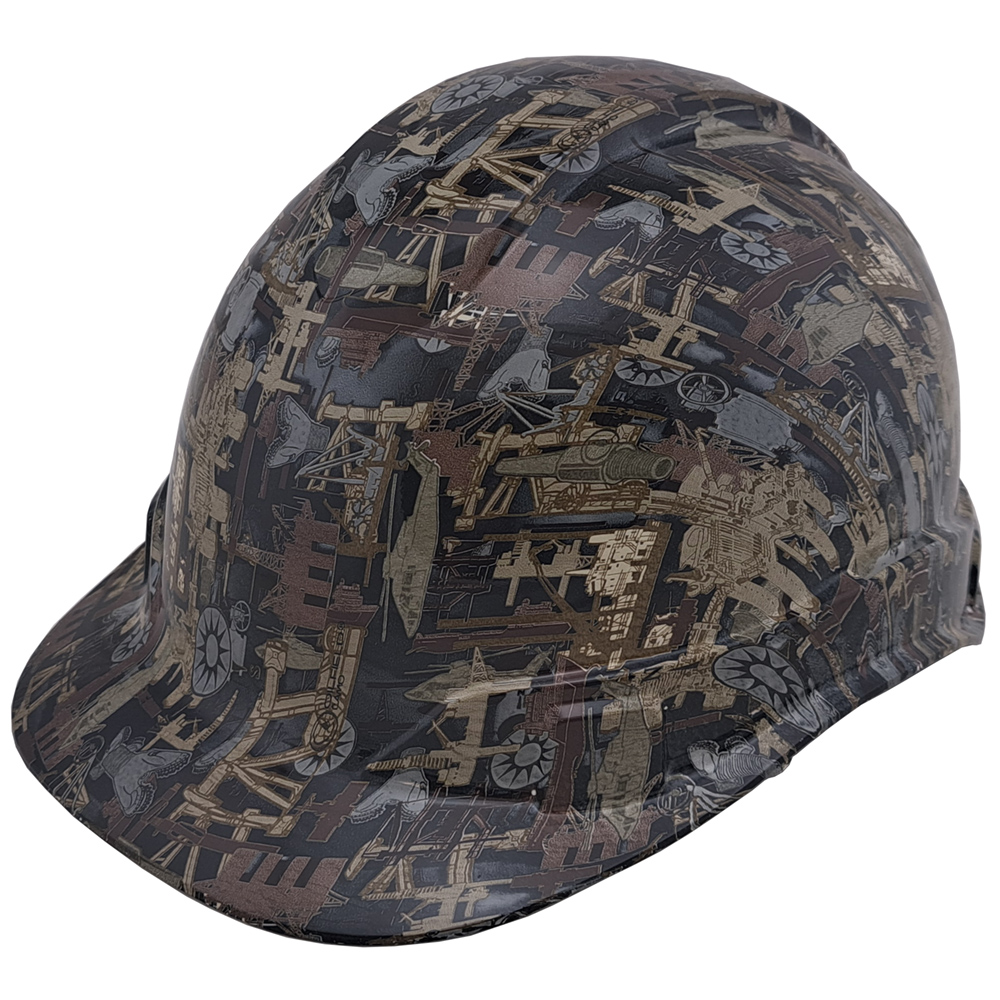 Oilfield Camo White Cap Style - Oblique Left