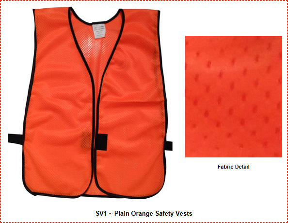 Economy Soft Mesh Safety Vests ~ Orange