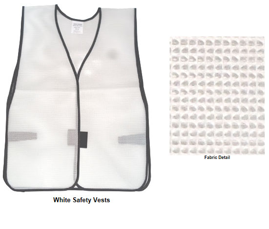 Economy Soft Mesh Safety Vests ~ White