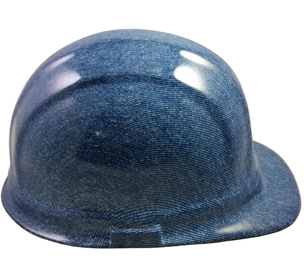 Blue Denim Hydro Dipped Hard Hats Cap Style