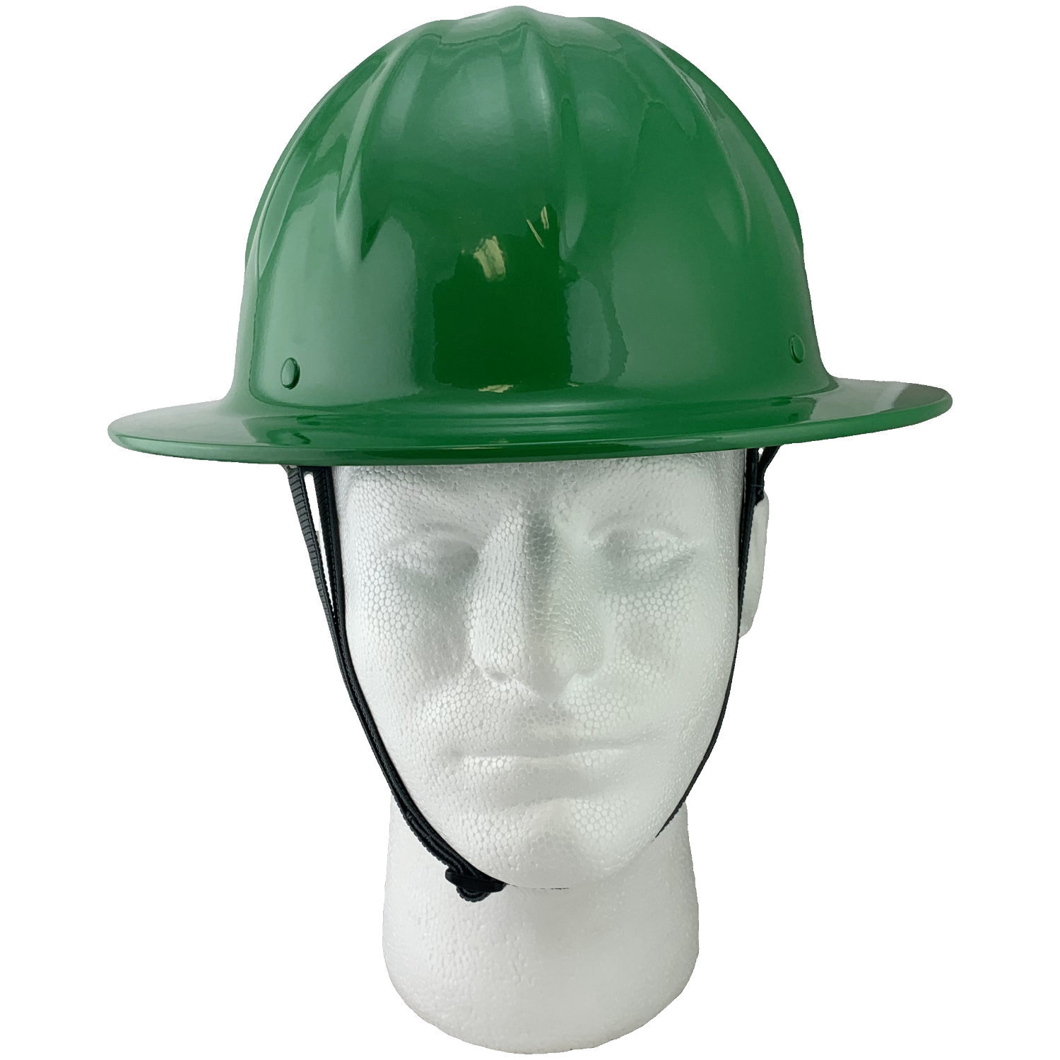 Skullbucket Aluminum Full Brim Hard Hats Dark Green