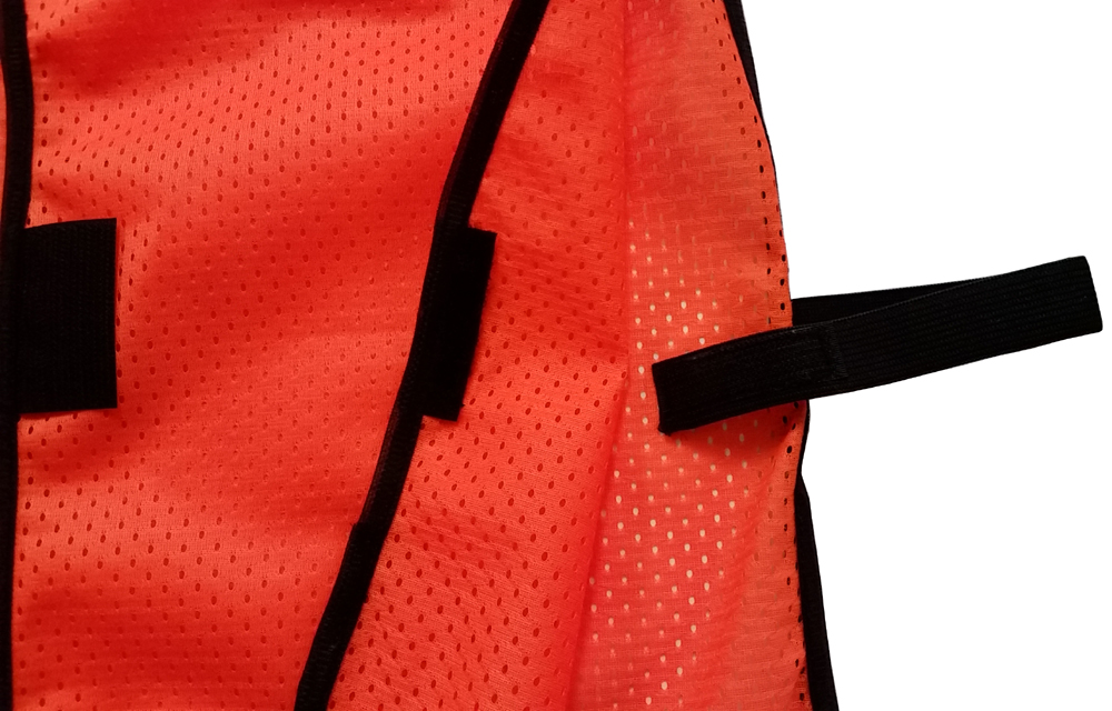 Orange Soft Mesh Plain Safety Vest ~Tear Away Side