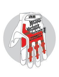 Mechanix M-Pact Covert Black Gloves, Part # MPT-55 pic 2