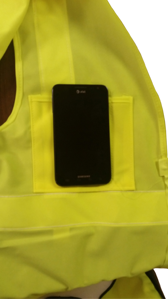 ANSI 2004 Sleeveless Class 2 Double Stripe LIME Safety Vests - Silver Stripes Inside Pocket