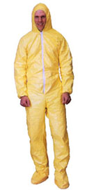 Tyvek QC Coveralls Sewn and Bound Seams w/ Hood, Boots  pic 1