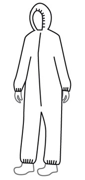PE Coated Polypropylene Coverall w/ Hood, Wrists, Ankles   pic 3