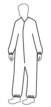 PE Coated Polypropylene Coveralls w/ Elastic Wrists  pic 3