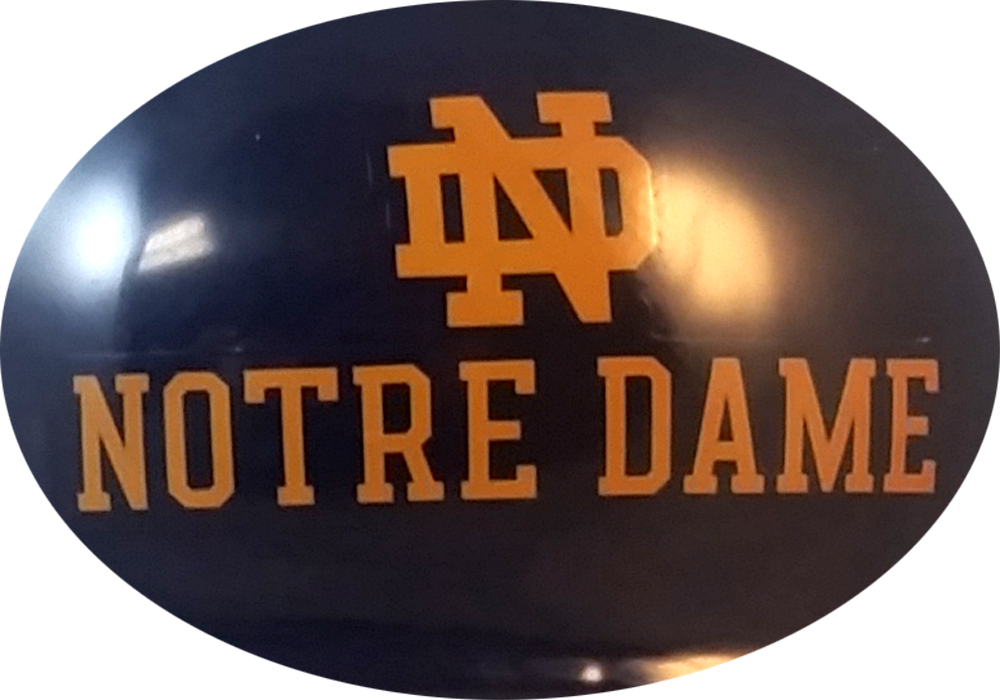Notre Dame Fighting Irish Hard Hats - Back View - Illustration Notre Dame Fighting Irish Hard Hats - Back View - Illustration