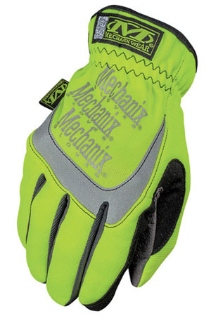 Mechanix Fast Fit Glove (Hi Viz Yellow) ~ Back View