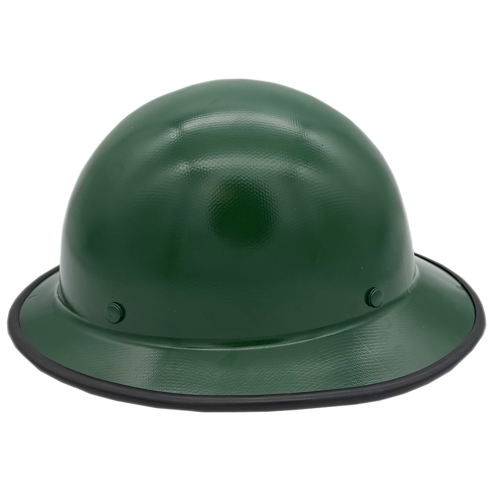 MSA Green Skullgard Full Brim Hard Hat with STAZ ON Suspension - Edge Left