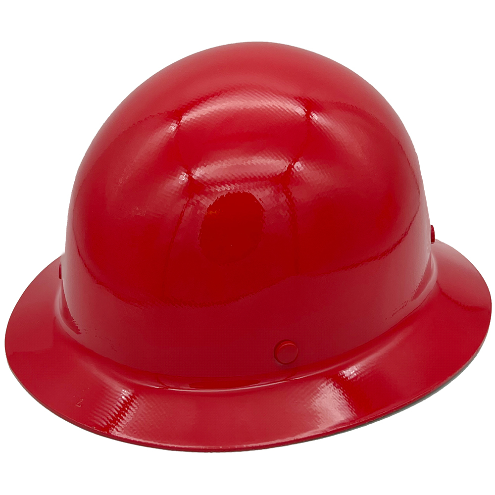 MSA Skullgard Full Brim Hard Hat with Fas Trac III Ratchet Suspension - Oblique Left