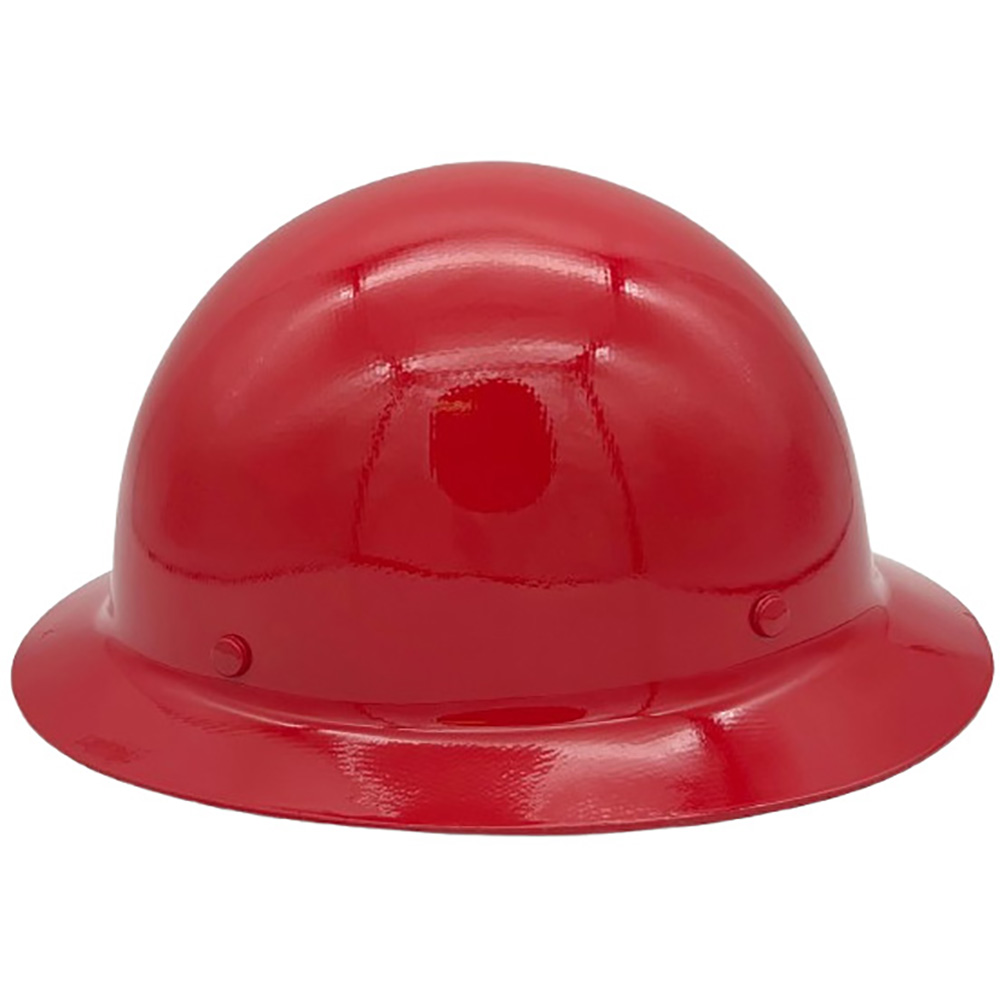 MSA Skullgard Full Brim Hard Hat with Fas Trac III Ratchet Suspension - Left