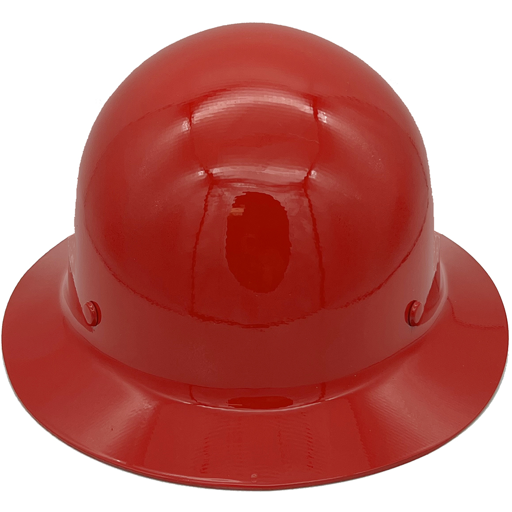 MSA Skullgard Full Brim Hard Hat with Fas Trac III Ratchet Suspension - Back