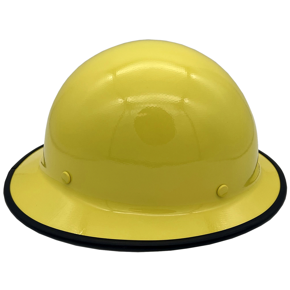 MSA Yellow Skullgard Full Brim Hard Hat with Ratchet Suspension - Edge Right
